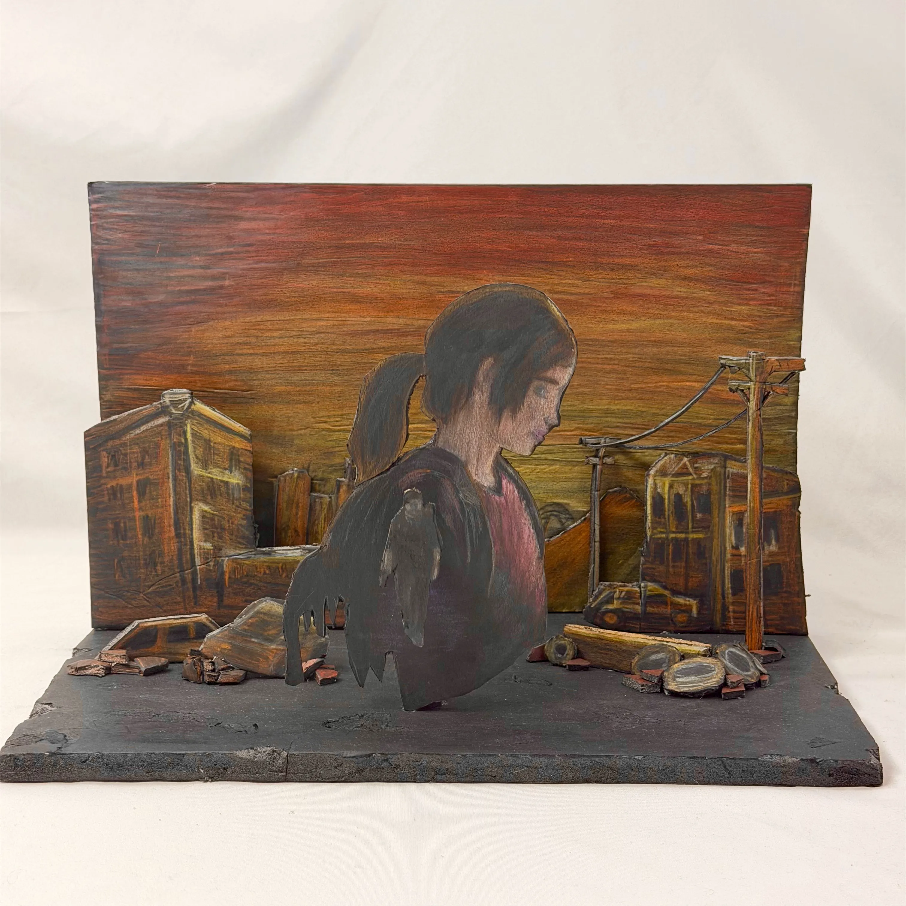 The Last of Us Ellie layered physical diorama model